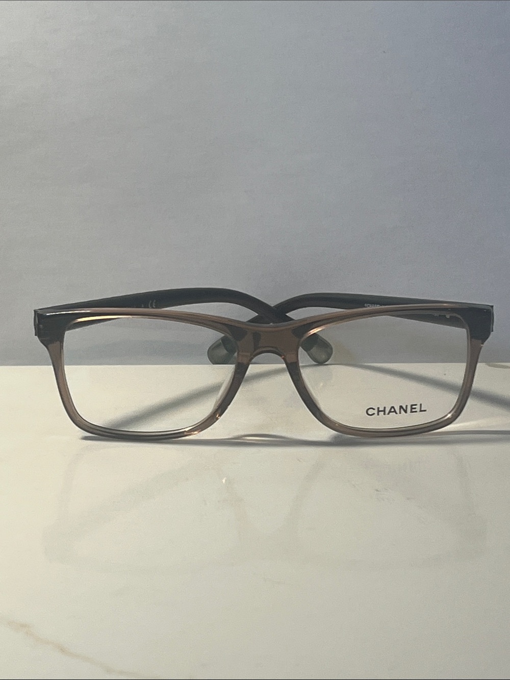 Authentic CHANEL Brown Rectangular Acetate Eyeglass Frames 3325-A c.1529